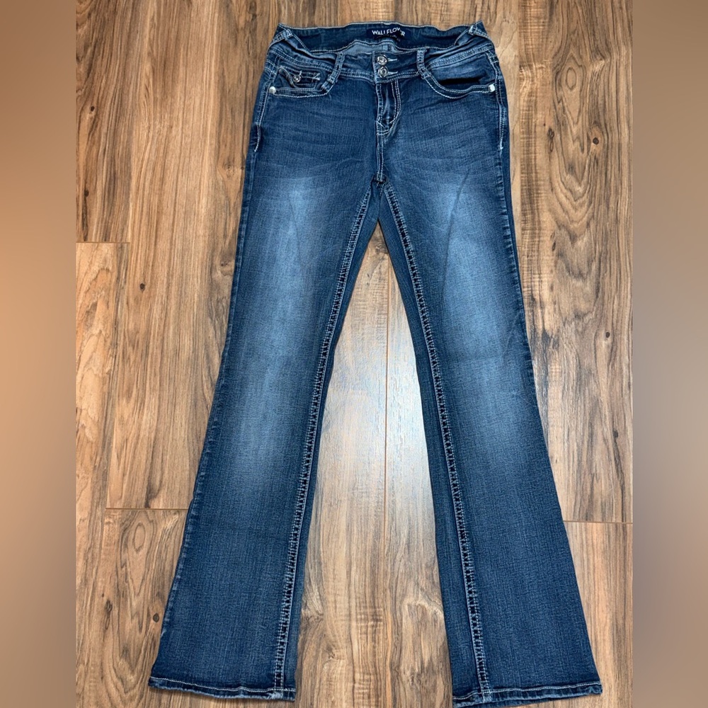 Wallflower Dark Blue Flare Jeans
